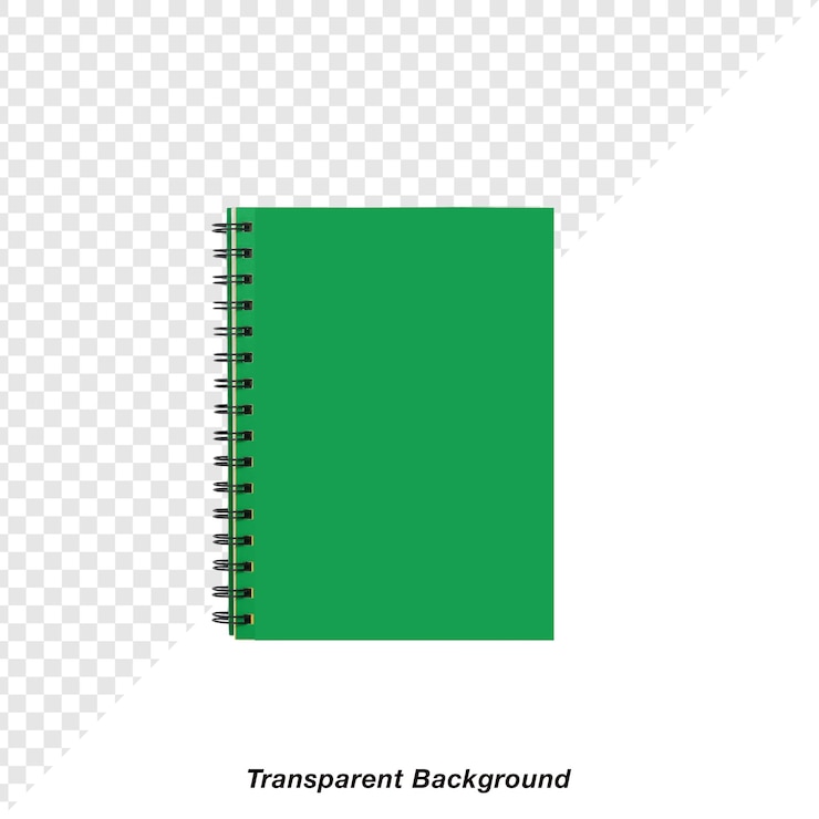 PSD nootboek met doorzichtige achtergrond