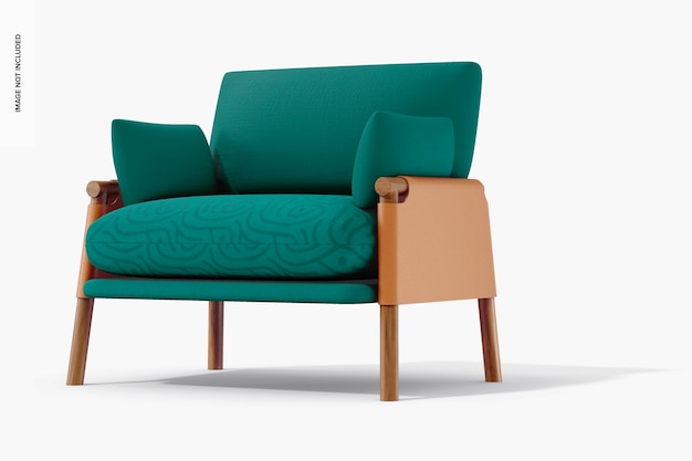 Nordic Style Chair Mockup, Left View