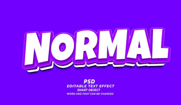 PSD normale 3d bewerkbare teksteffect photoshop psd-stijl