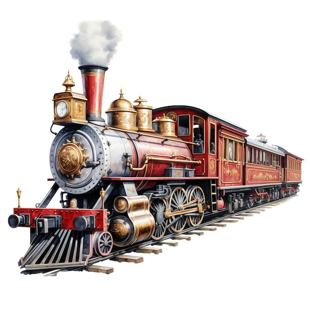 PSD north pole express for christmas event watercolor style ai generated