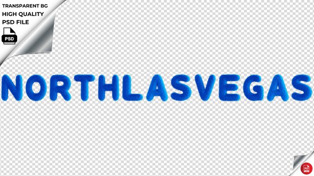 PSD northvegas typografie blauw fluffy tekst psd transparent