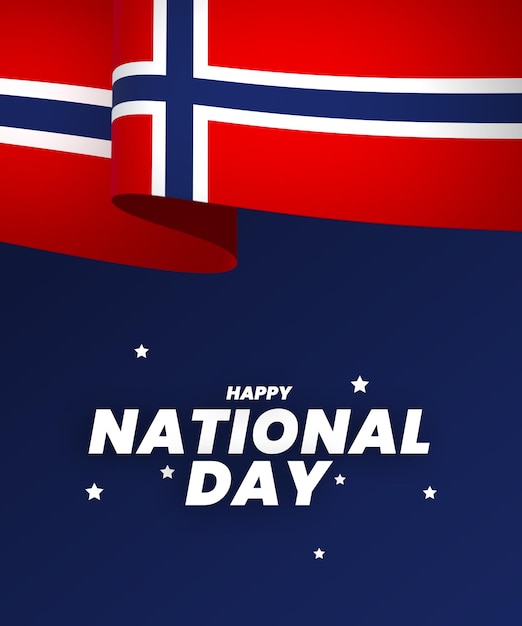 ノルウェー国旗のデザイン 独立記念日 バナーリボン