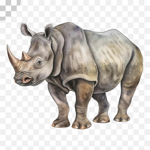 PSD nosorożec png - nosorożec na przezroczystym tle png do pobrania