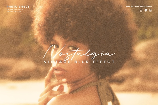 Nostalgia vintage blur film photo effect