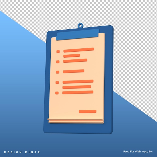 Note in 3d blender for graphic asset web or app presentation or orther