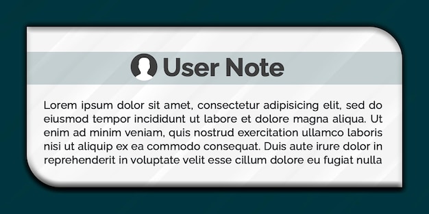 Design della casella di testo dei documenti per appunti