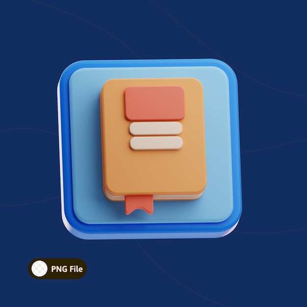 Note taking App 3D Illustration