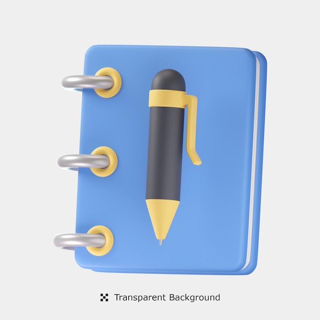 Notebook 3d pictogram illustratie