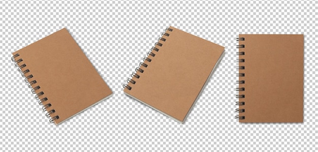 Notebook cover mockup cutout psd file