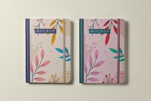 PSD notebook cover mockup design