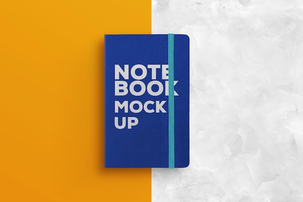 Notebook cover mockup with two different backgrounds