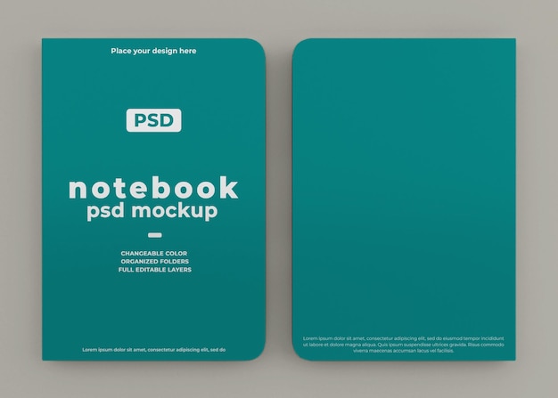 Notebook cover mockup