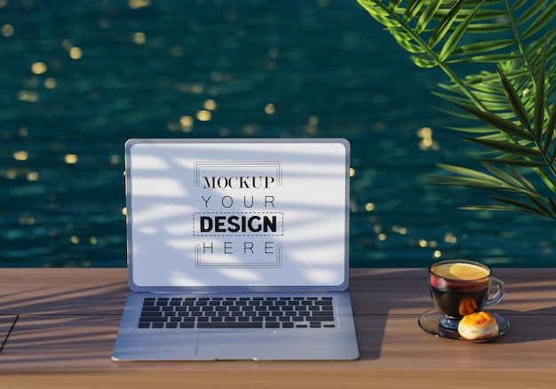 Notebook flat lay psd mockup