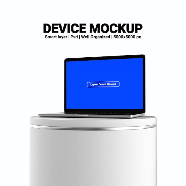 Ноутбук экрана ноутбука 3d визуализации макет с редактируемым дизайном и прозрачным фоном
