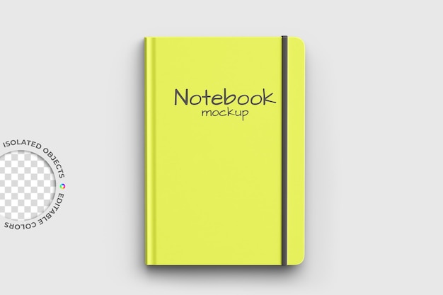 PSD notebook mockup geïsoleerd