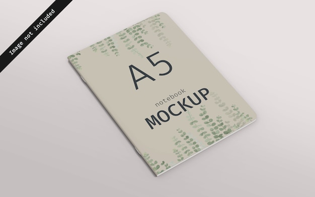 PSD notebook mockup left view