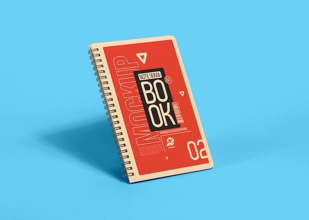 Notebook Mockup on blue