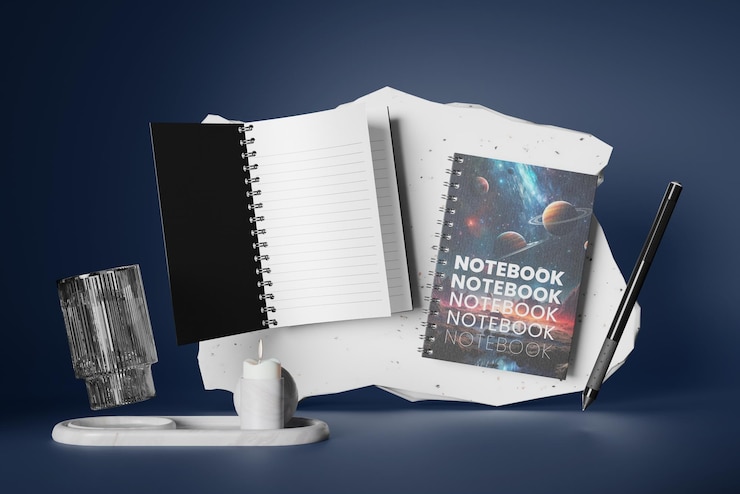 PSD notebook mockup psd template