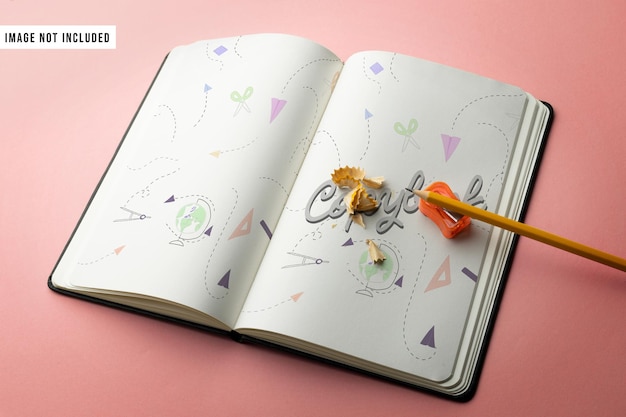 PSD notebook mockup