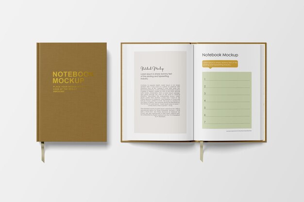 Notebook libero mockup vettore