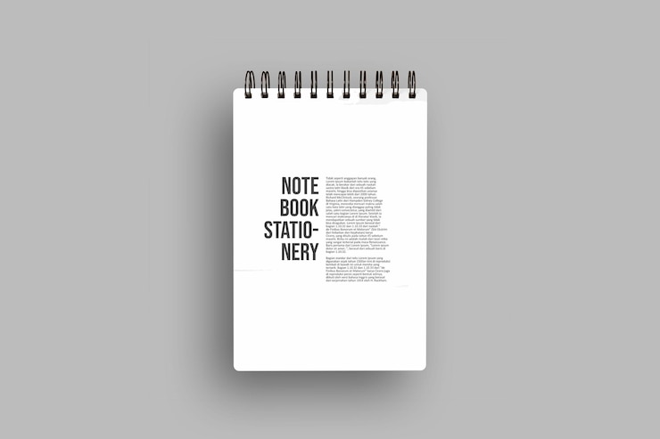 PSD notebook mockup