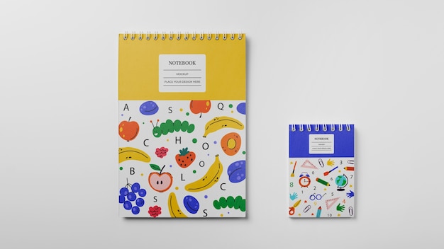 PSD notebook omslag mockup ontwerp