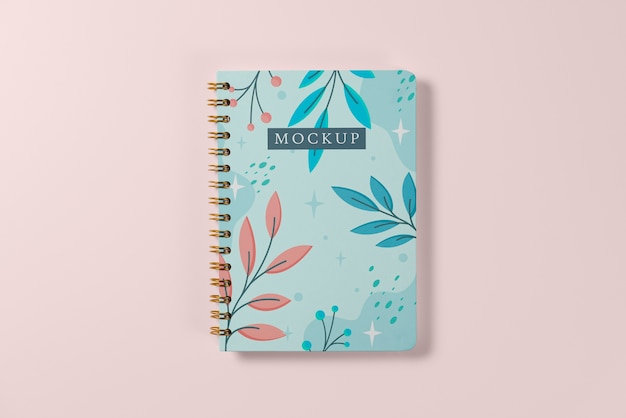 PSD notebook omslag mockup ontwerp