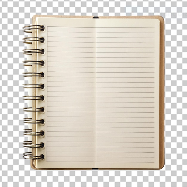 Notebook on transparent background