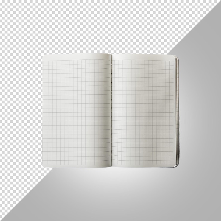 PSD a notebook with a white paper