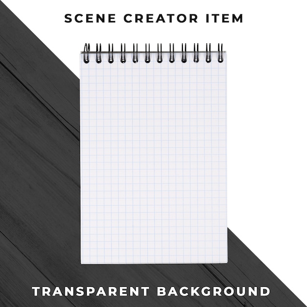 Notebookobject transparant psd