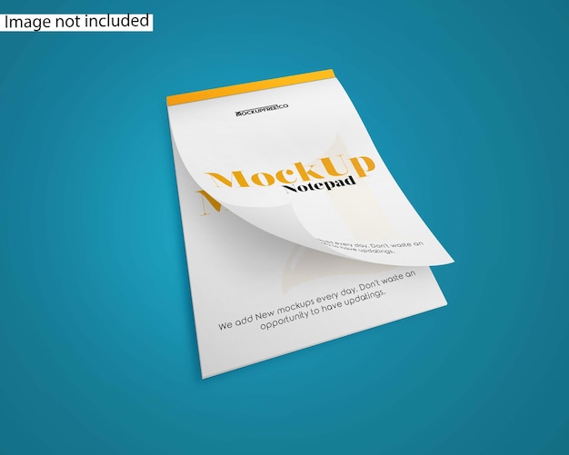 Notepad free psd mockup