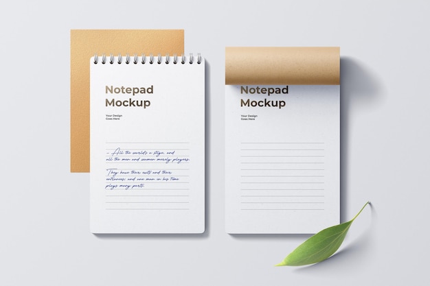 PSD mockup del blocco note