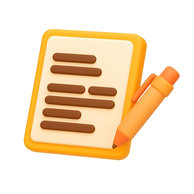 notepad pen writing document paper