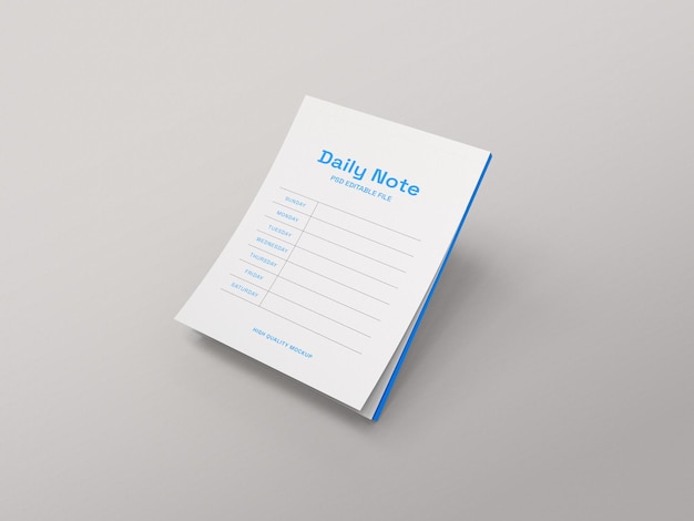 Notepad stationery mockup