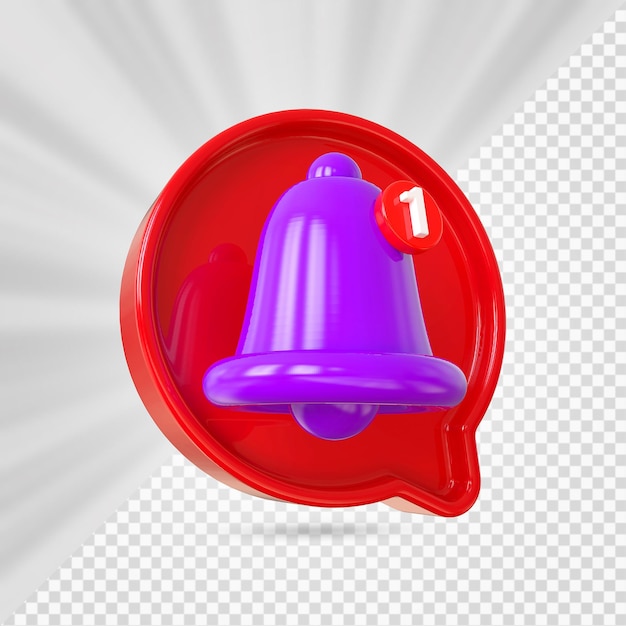 PSD notification 3d icon