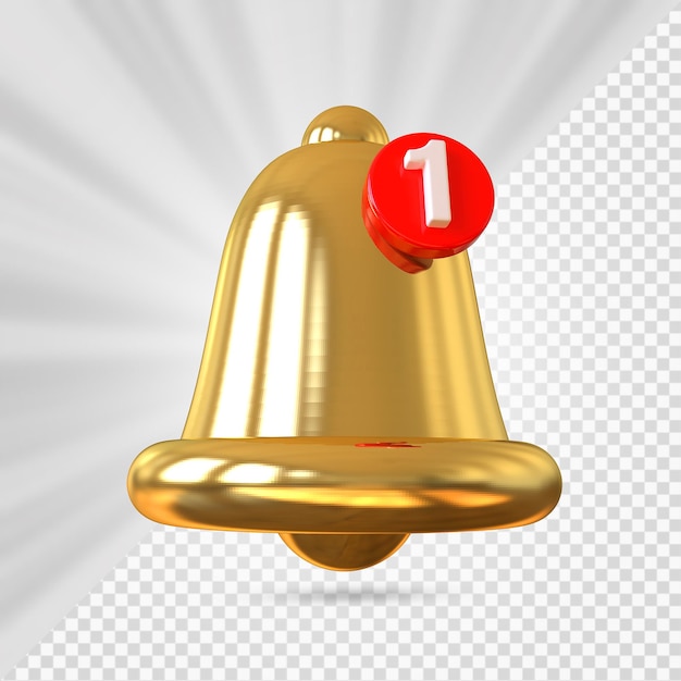 notification bell 3d icon