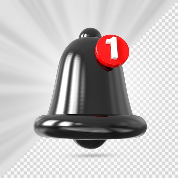 Notification bell 3d icon