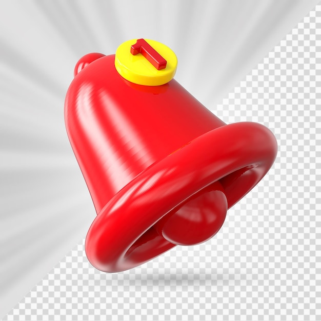 PSD notification bell 3d icon