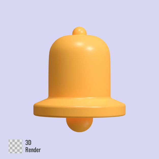 PSD notification bell 3d icon