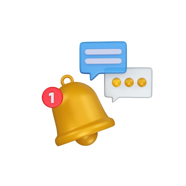 Notification concept with message bubble New message alert