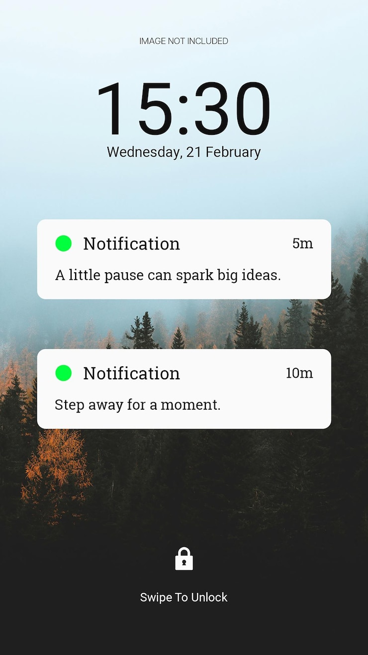 PSD notification instagram story template
