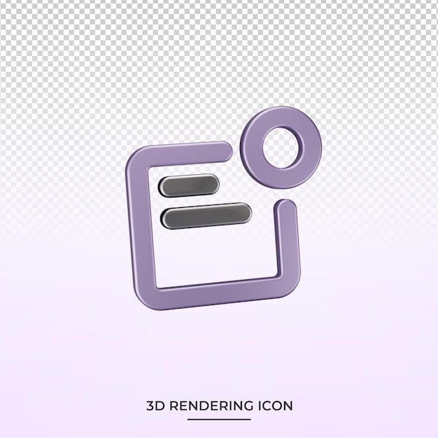 PSD notification rendering 3d icon