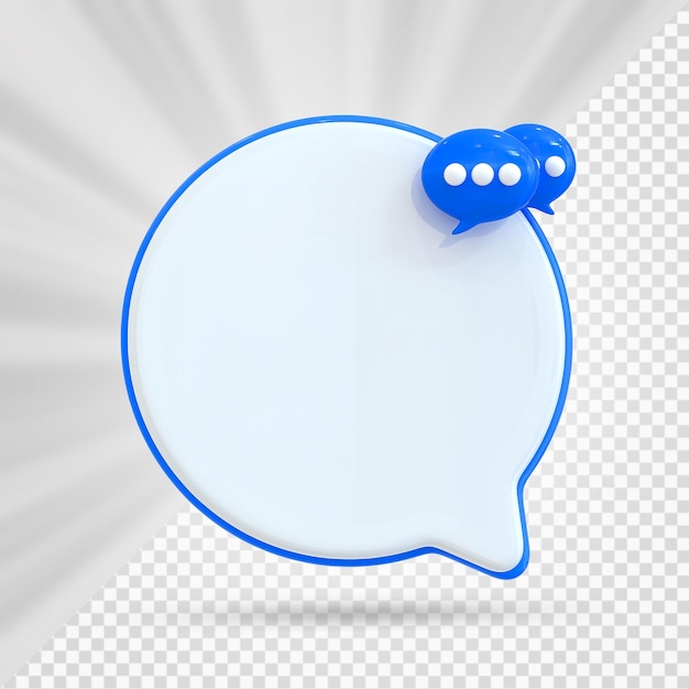 Notification With Chat 3D Render