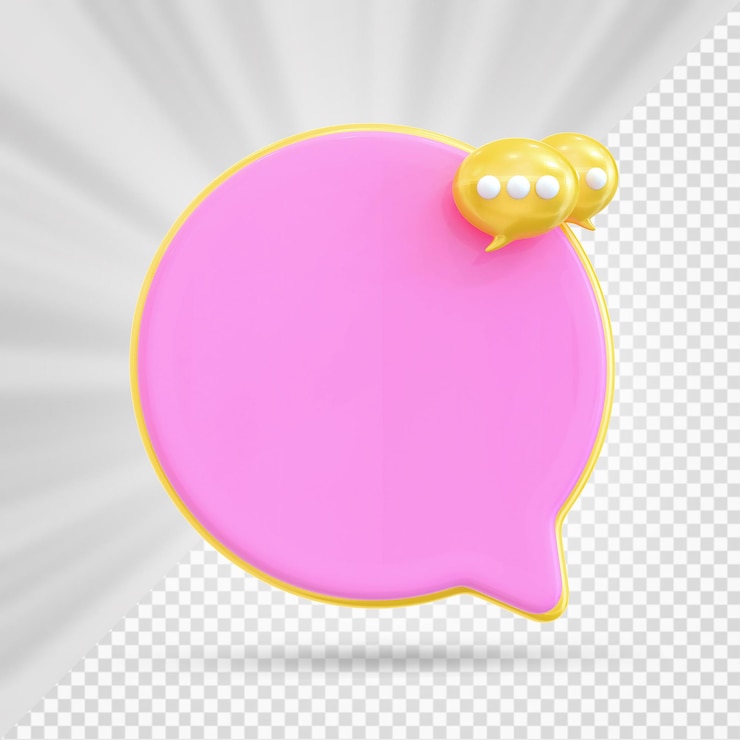 PSD 채팅 3d 렌더링으로 알림
