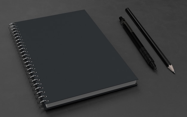 Notitieboek met Pen Mockup