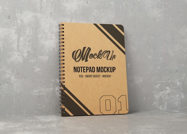 Notitieboekje met kraft cover mockup