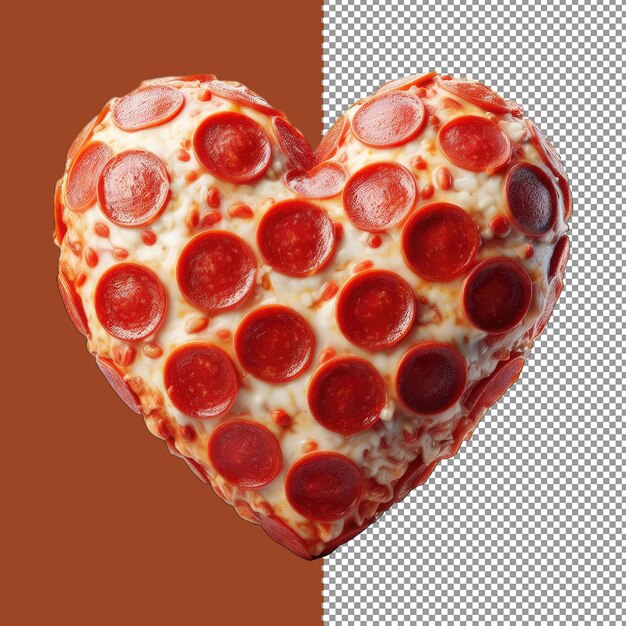 PSD novelty heart pizza voor romantische gelegenheden png