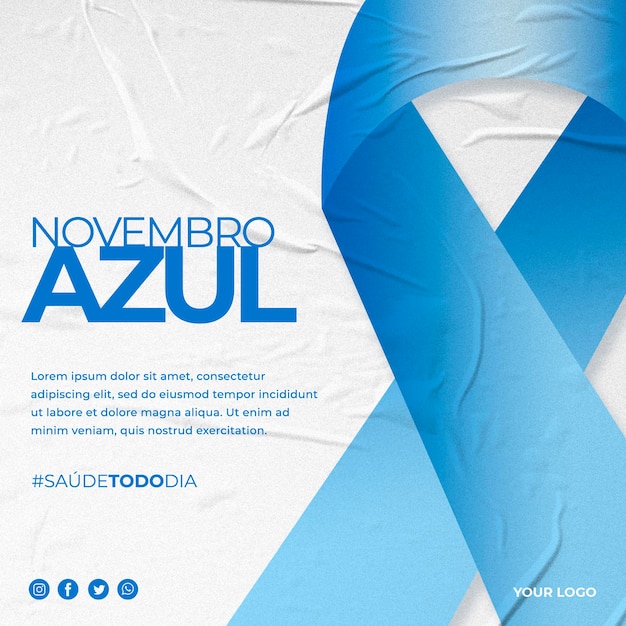 PSD novembro azul in brazil post instagram prostate cancer awareness