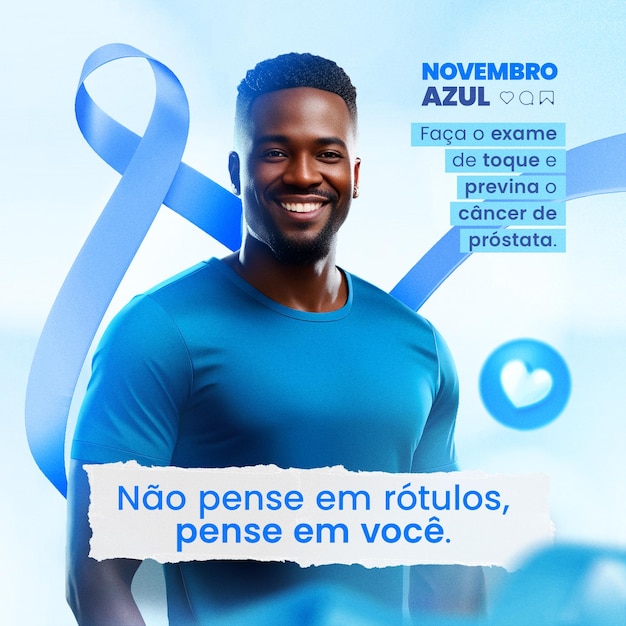 Novembro blue do combate ao cancer de prostata blue november lotta contro il cancro