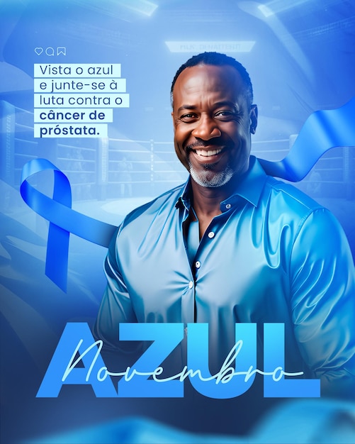 Novembro blue do combate ao cancer de prostata blue november lotta contro il cancro